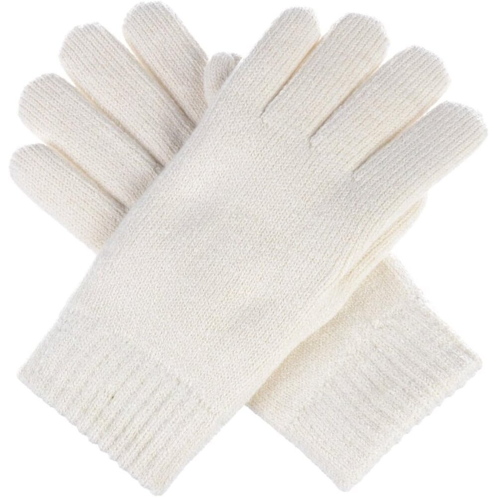 BYOS Winter Women's Toasty Warm Plush Fleece Lined Knit Gloves in Solid & Glitte